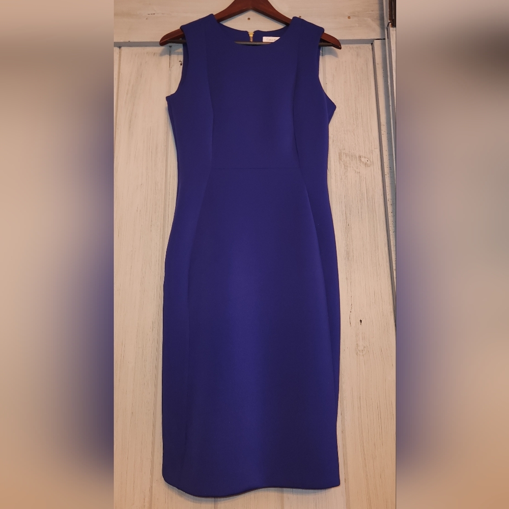 NWT Calvin Klein Royal Blue Midi Dress